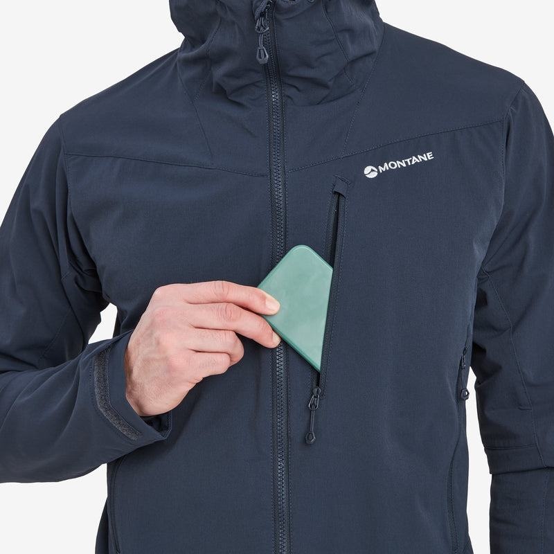 Dark Blue Montane Dyno LT Men's Softshell Jackets | CAI2179MD