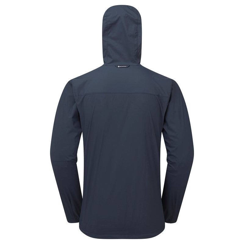 Dark Blue Montane Featherlite Hooded Windproof Men's Jackets | FBM171PC