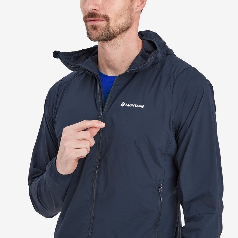 Dark Blue Montane Fireball Nano Hooded Men's Jackets | EGT783OX