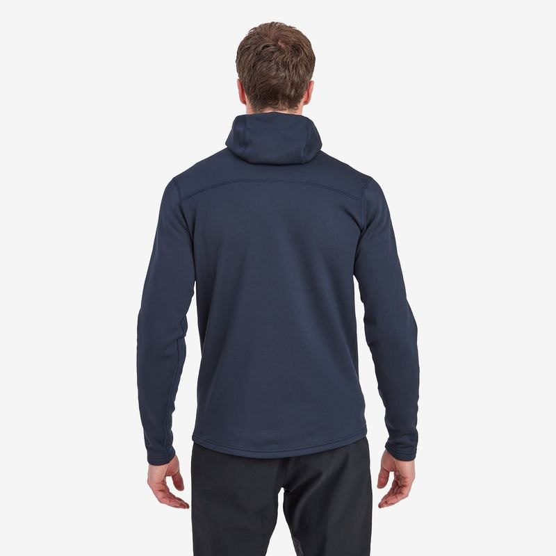 Dark Blue Montane Fury Hooded Men's Fleece Jackets | QKP2437PG