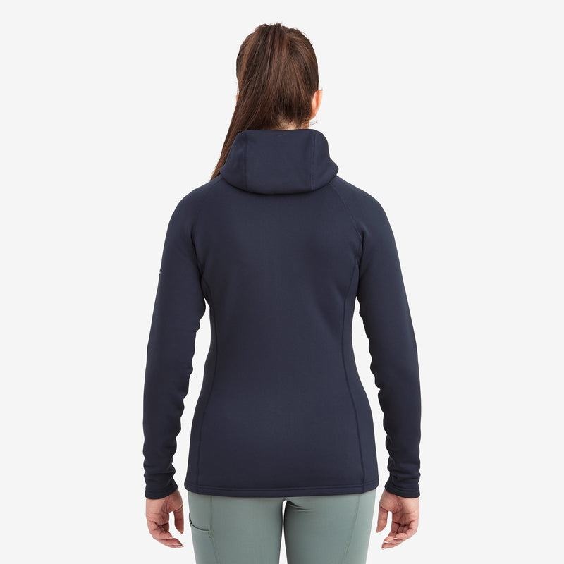 Dark Blue Montane Fury Hooded Women's Fleece Jackets | AJW5592NY