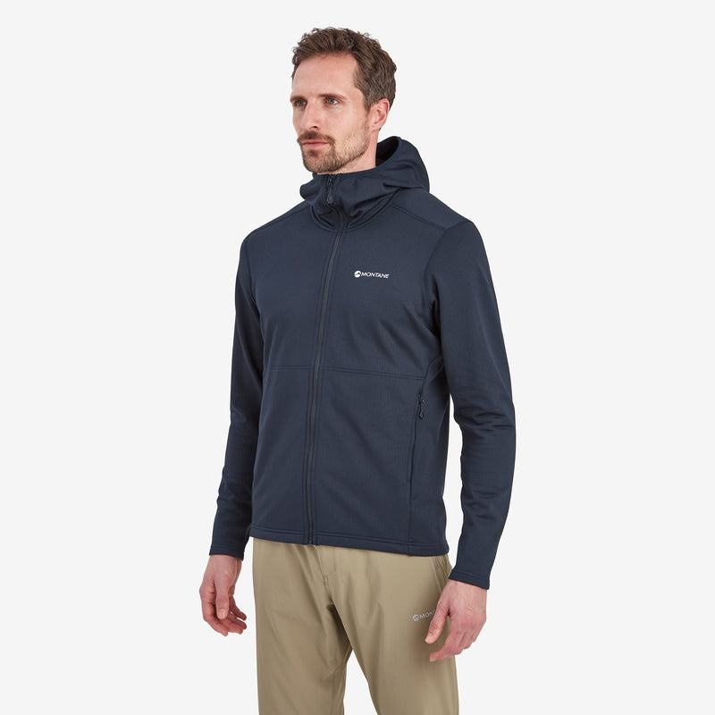 Dark Blue Montane Protium Hooded Men's Fleece Jackets | BCC9940XS