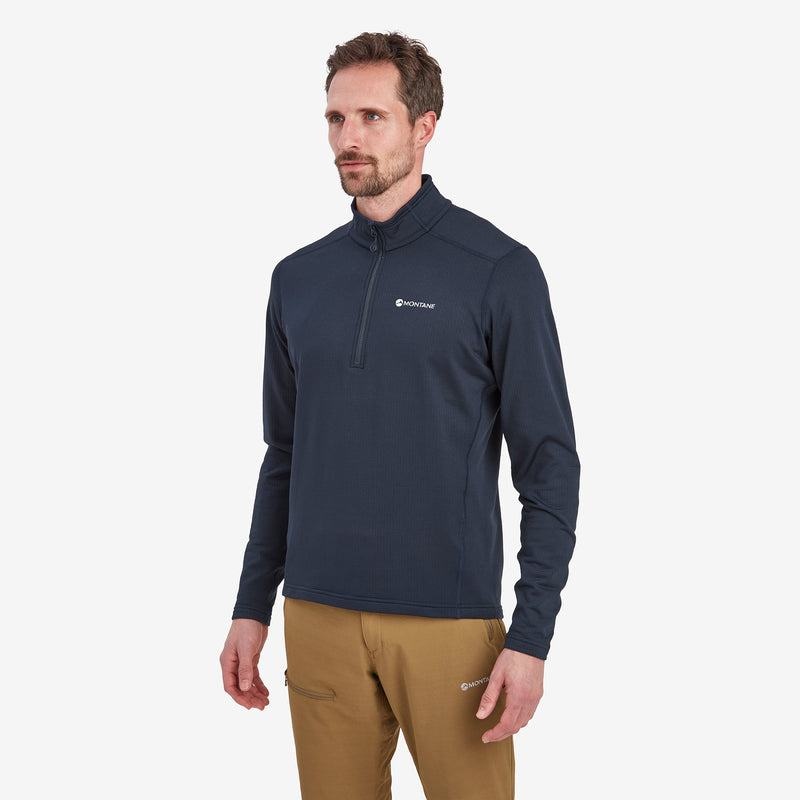 Dark Blue Montane Protium Pull On Men's Fleece | CEA1418MW