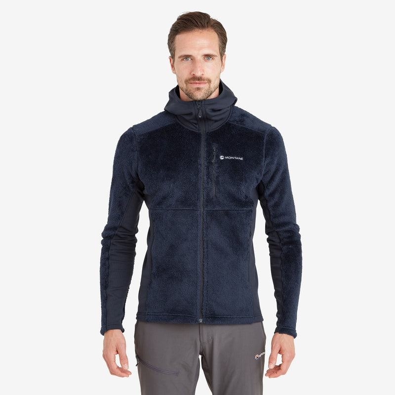 Dark Blue Montane Protium XPD Hooded Men's Fleece Jackets | QZC3763GK