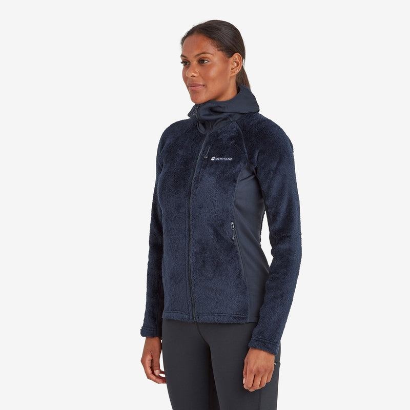 Dark Blue Montane Protium XPD Hooded Women's Fleece Jackets | IET9529UL