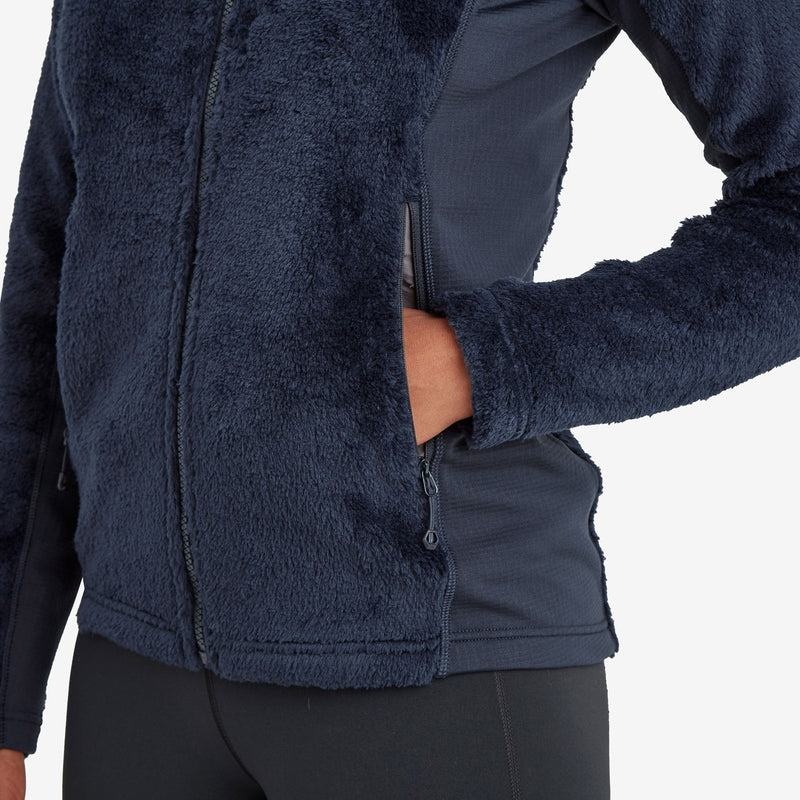 Dark Blue Montane Protium XPD Hooded Women's Fleece Jackets | IET9529UL