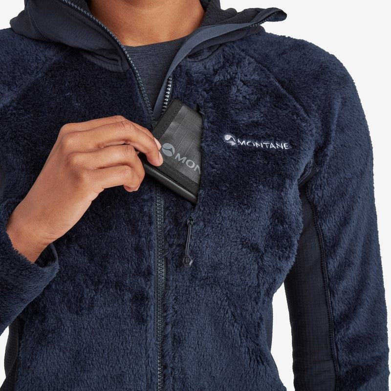 Dark Blue Montane Protium XPD Hooded Women's Fleece Jackets | IET9529UL