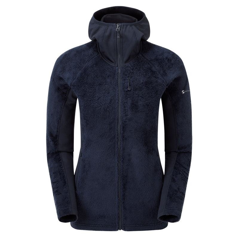 Dark Blue Montane Protium XPD Hooded Women\'s Fleece Jackets | IET9529UL