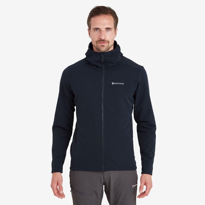 Dark Blue Montane Protium XT Hooded Men's Fleece Jackets | KDA735BU