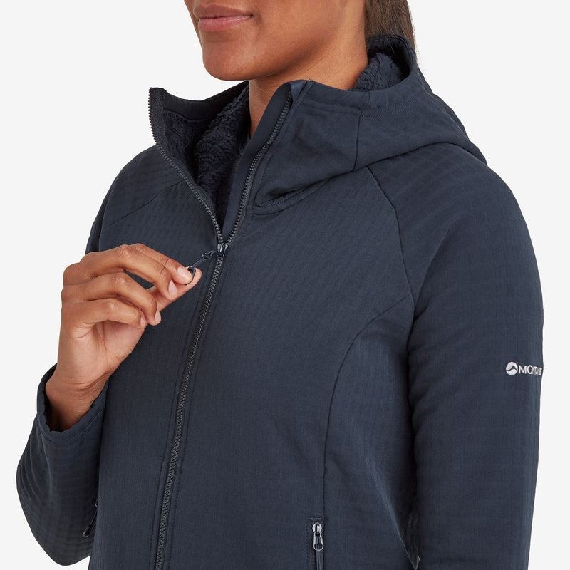 Dark Blue Montane Protium XT Hooded Women's Fleece Jackets | VWP8267IB