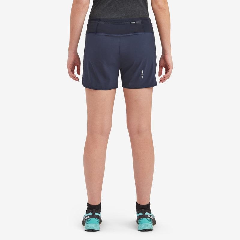 Dark Blue Montane Slipstream Twin Skin Trail Running Women's Shorts | GMY245BK