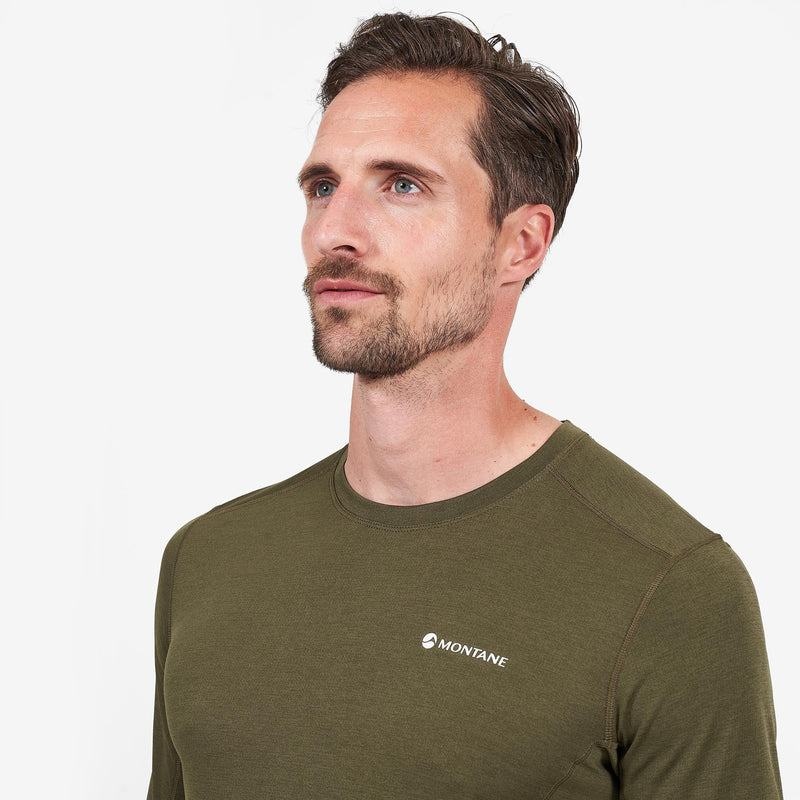 Dark Green Montane Dart Long Sleeve Men's T Shirts | AEC8210QO