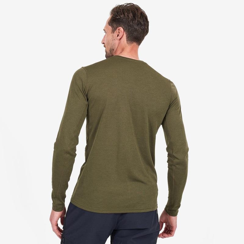 Dark Green Montane Dart Long Sleeve Men's T Shirts | AEC8210QO