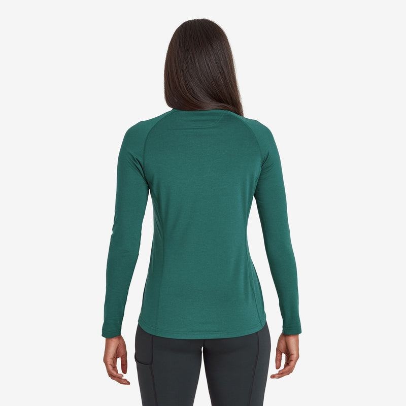 Dark Green Montane Dart Thermo Zip Neck Women's T Shirts | SOZ3676GM