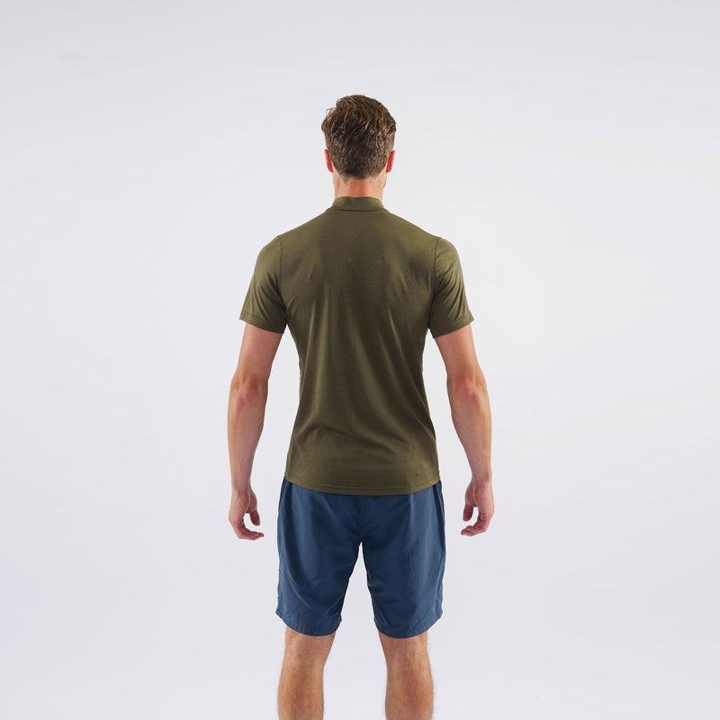 Dark Green Montane Dart Zip Men's T Shirts | KXB9849AR