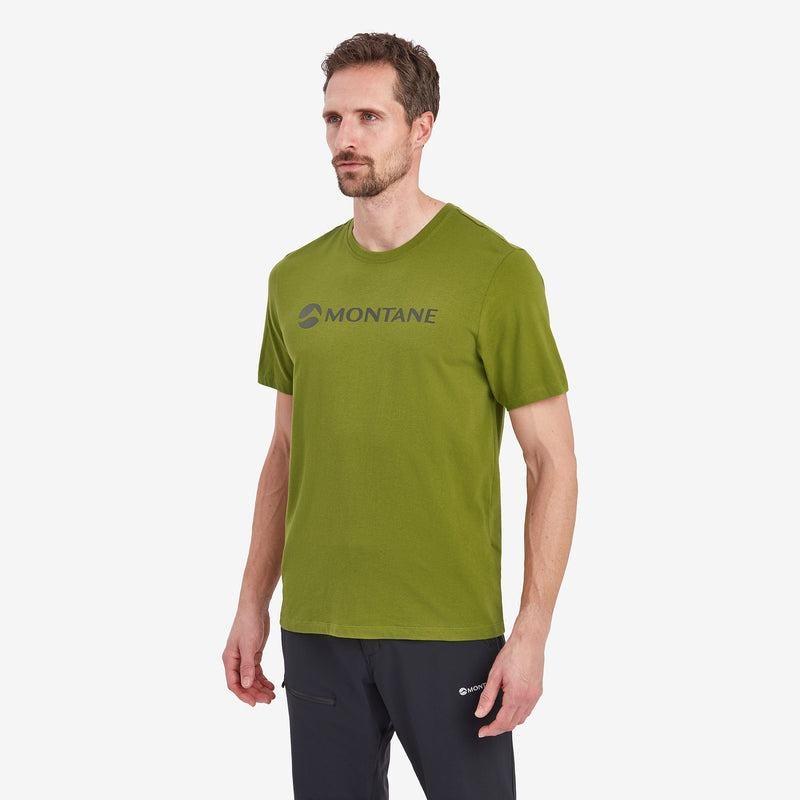 Dark Green Montane Mono Logo Men's T Shirts | EFW8621YF