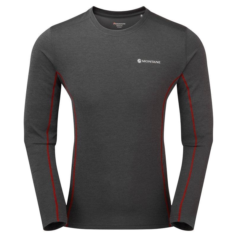 Dark Grey Montane Dart Long Sleeve Men\'s T Shirts | VFU2679TA