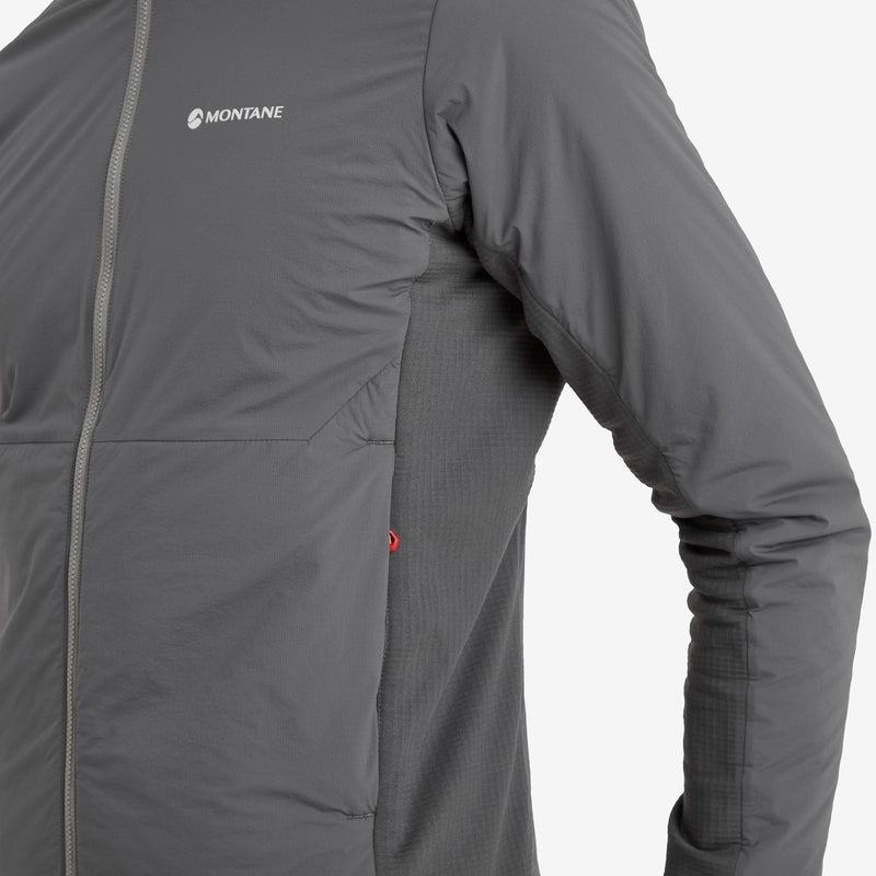 Dark Grey Montane Fireball Lite Hooded Men's Insulated Jackets | GND5197UM