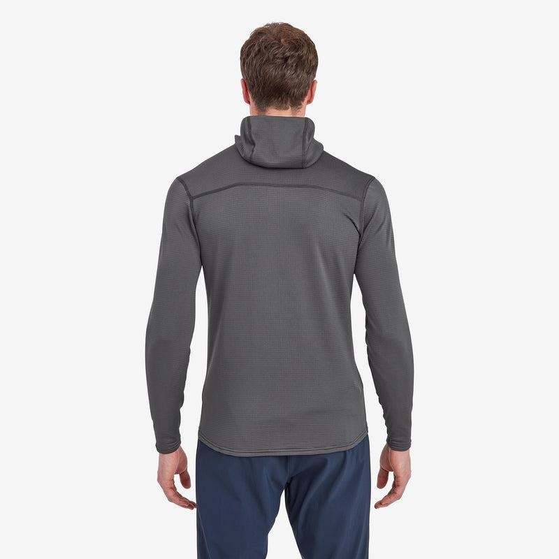 Dark Grey Montane Protium Lite Hooded Pull On Men's Fleece | THJ4465JK