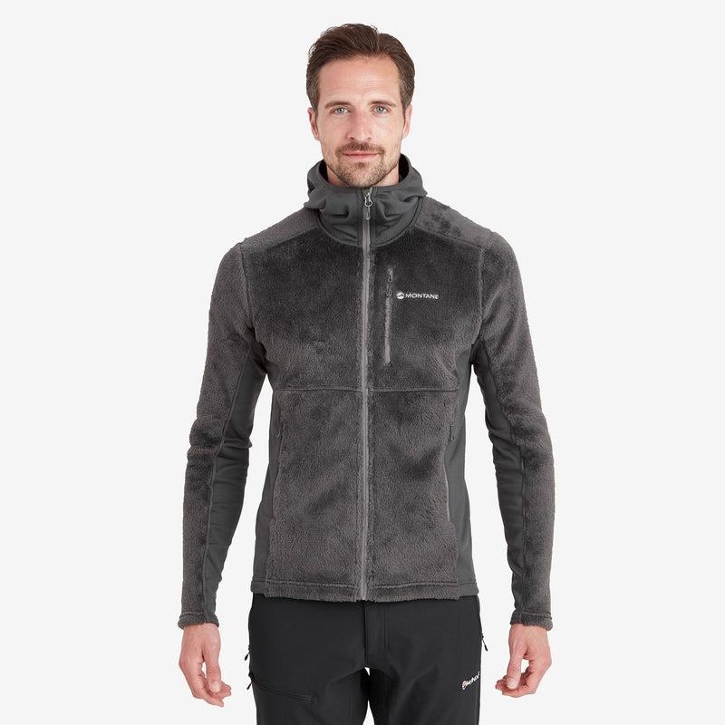 Dark Grey Montane Protium XPD Hooded Men's Fleece Jackets | XGM3935ZP