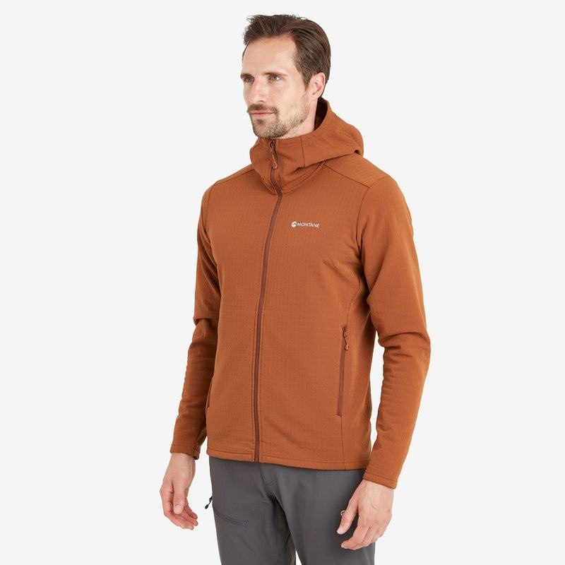 Dark Orange Montane Protium XT Hooded Men's Fleece Jackets | PCA8744TP