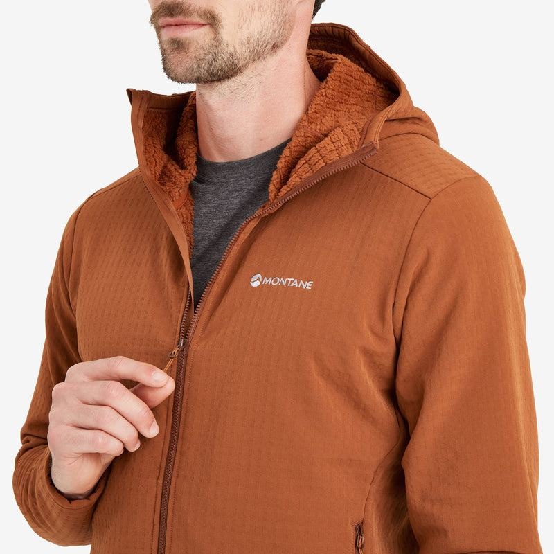 Dark Orange Montane Protium XT Hooded Men's Fleece Jackets | PCA8744TP