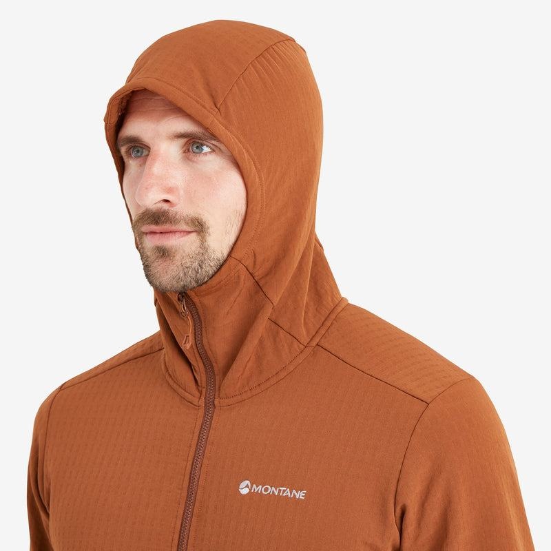 Dark Orange Montane Protium XT Hooded Men's Fleece Jackets | PCA8744TP