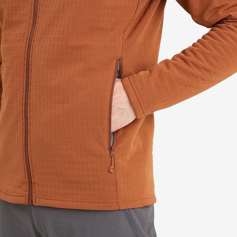 Dark Orange Montane Protium XT Hooded Men's Fleece Jackets | PCA8744TP