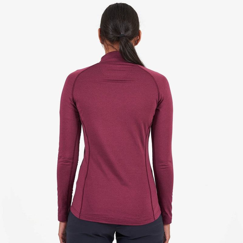 Dark Purple Montane Dart Thermo Zip Neck Women's T Shirts | ZQN9297HX