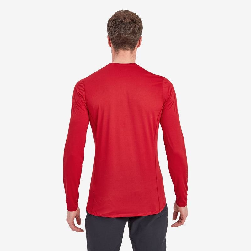 Dark Red Montane Dart Lite Long Sleeve Men's T Shirts | JOU630BE