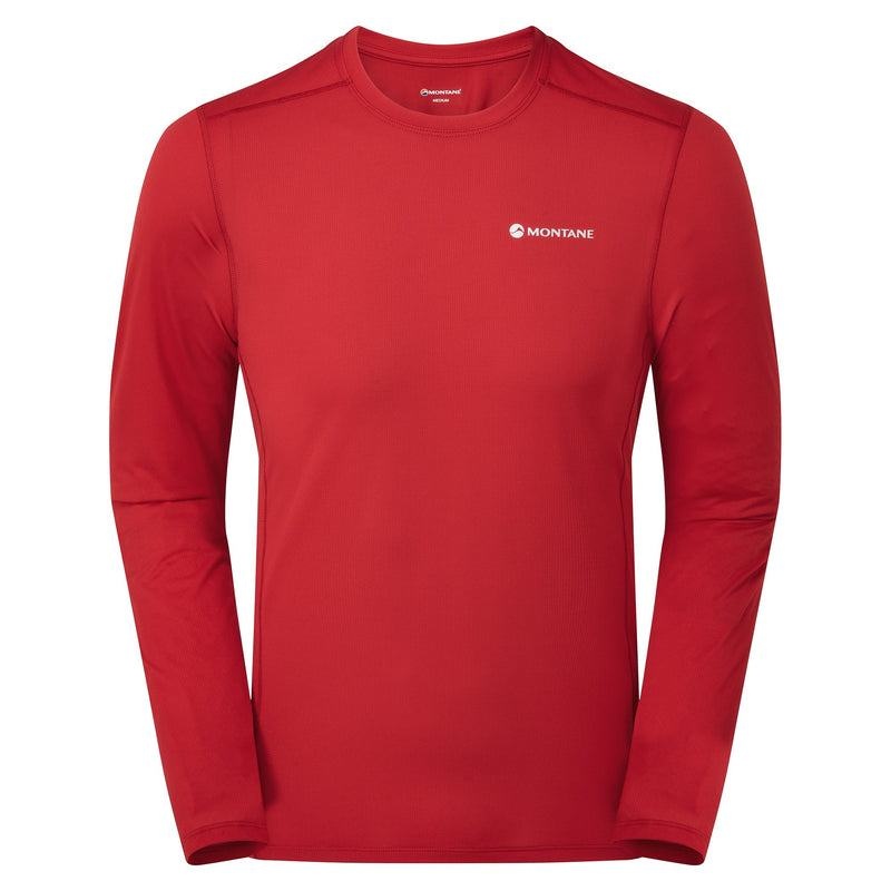 Dark Red Montane Dart Lite Long Sleeve Men\'s T Shirts | JOU630BE