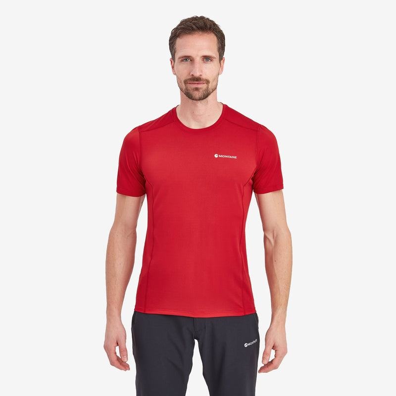 Dark Red Montane Dart Lite Men's T Shirts | QEJ7939DM