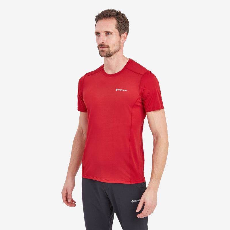 Dark Red Montane Dart Lite Men's T Shirts | QEJ7939DM