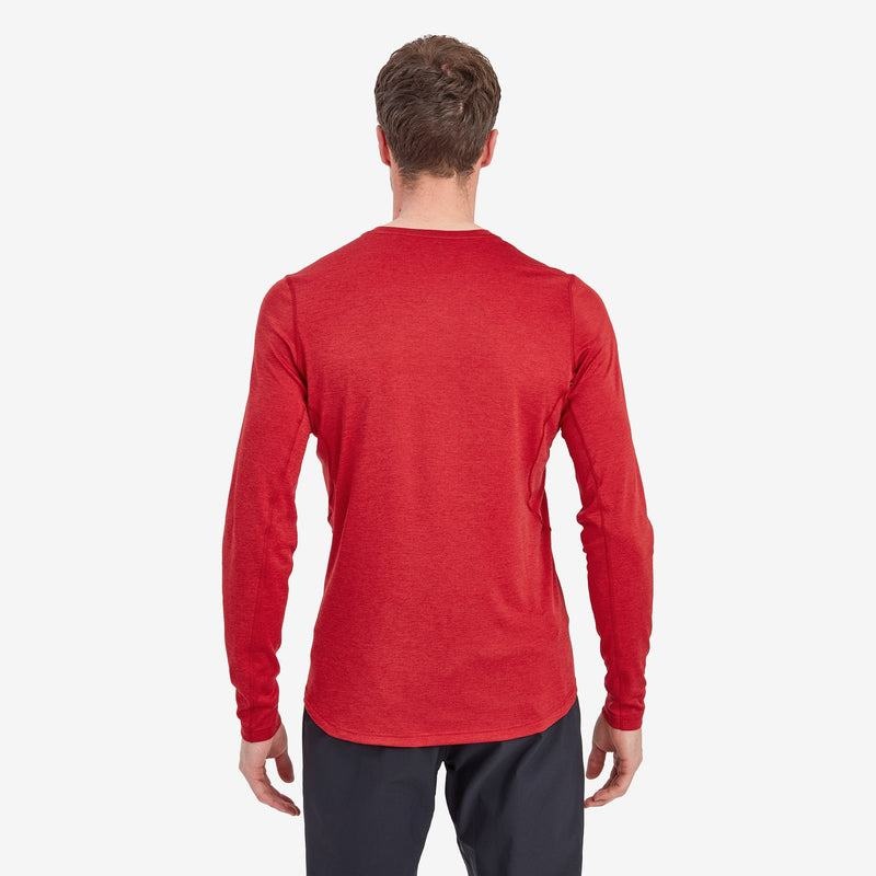 Dark Red Montane Dart Long Sleeve Men's T Shirts | KOZ2525SW