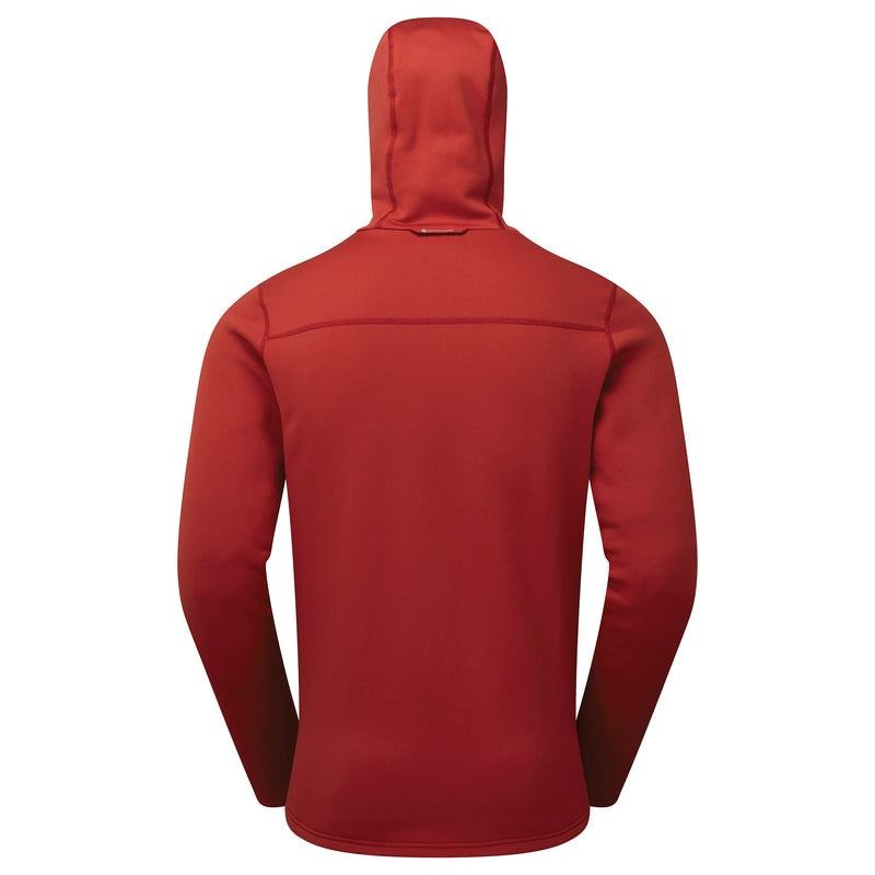 Dark Red Montane Fury Hooded Men's Fleece Jackets | KII7091HG