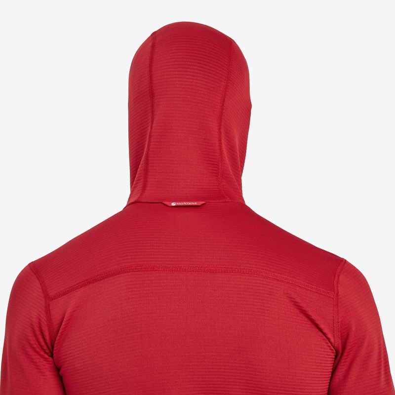 Dark Red Montane Protium Lite Hooded Pull On Men's Fleece | GDU3593NF