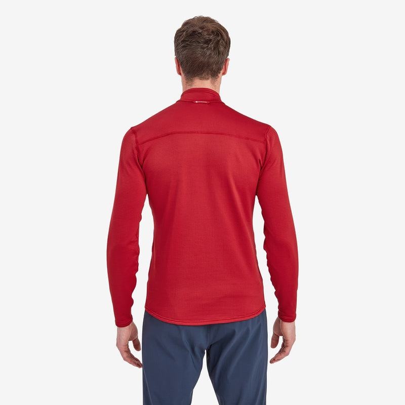 Dark Red Montane Protium Lite Pull On Men's Fleece | WAY4068UH