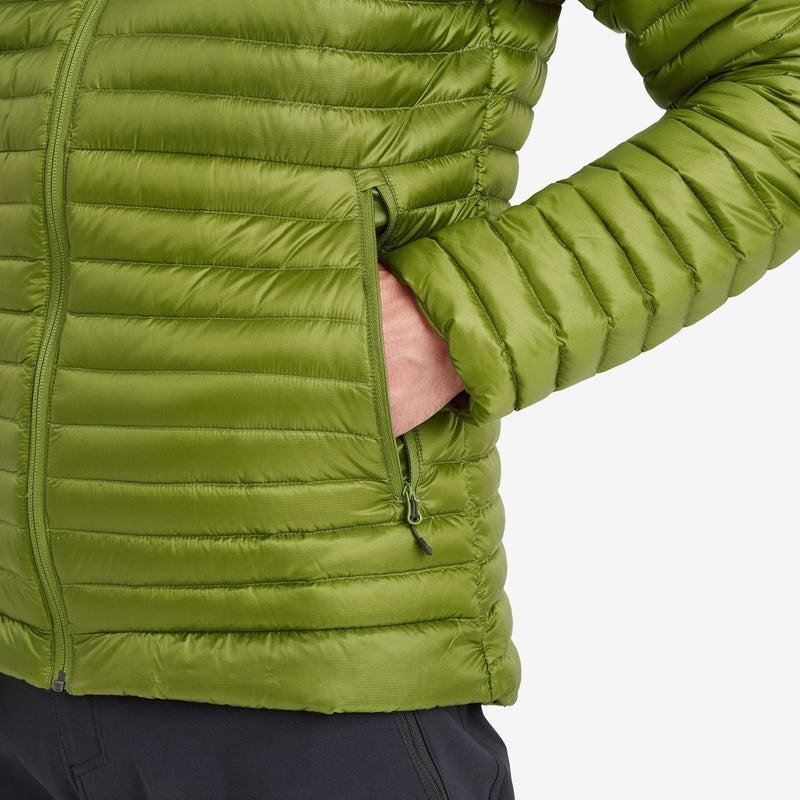 Green Montane Anti-Freeze Lite Hooded Men's Down Jackets | RFM8536IC