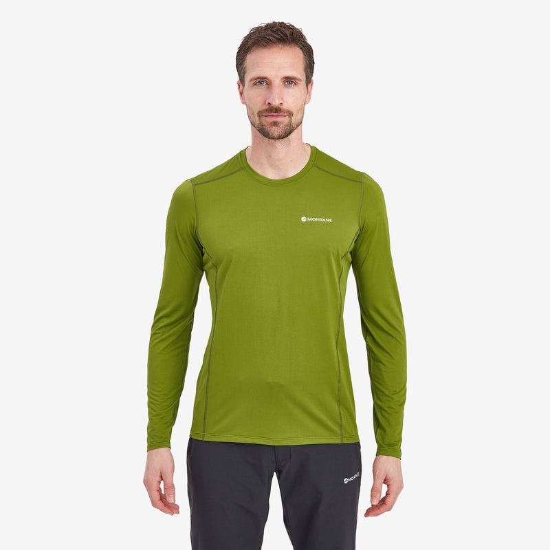 Green Montane Dart Lite Long Sleeve Men's T Shirts | MLW2976HF