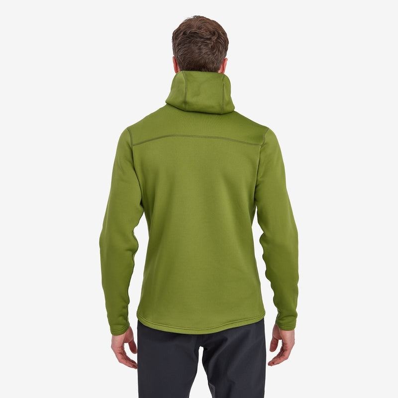 Green Montane Fury Hooded Men's Fleece Jackets | VNM117VQ