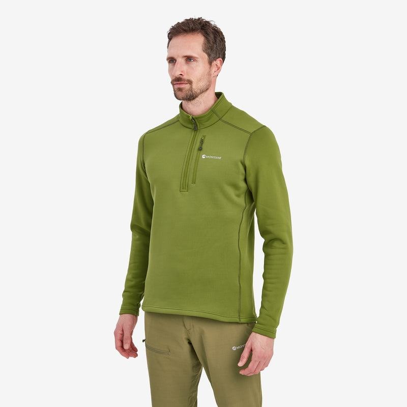 Green Montane Fury Zip Pull-On Men's Fleece | IMY414QY