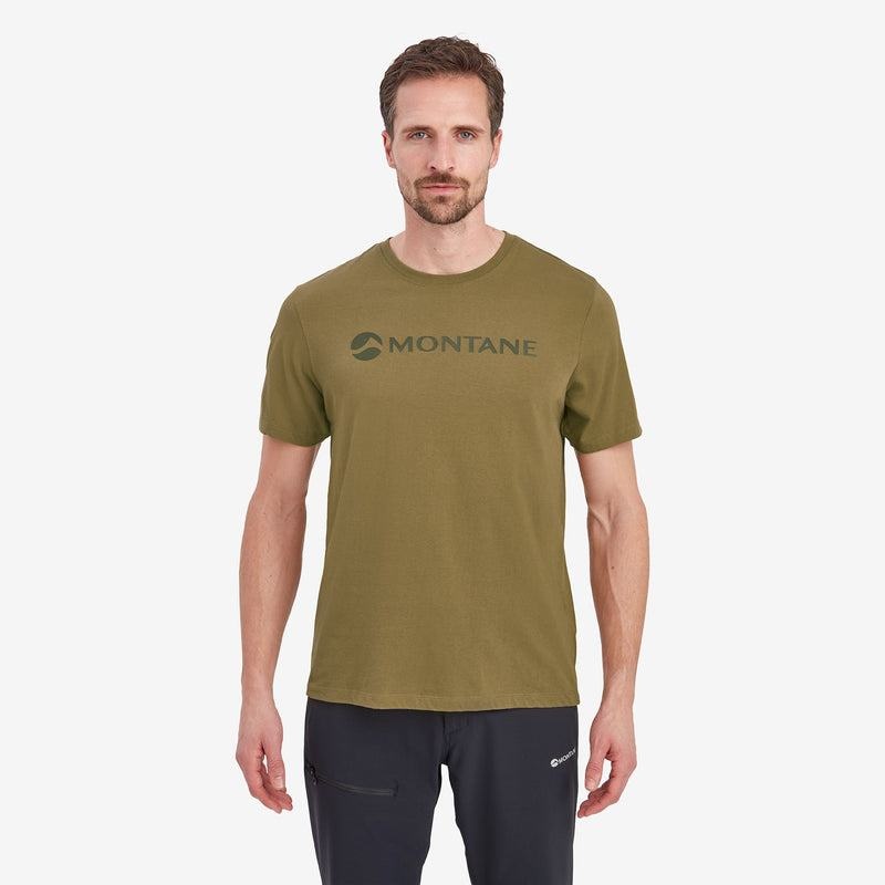 Green Montane Mono Logo Men's T Shirts | QAQ2080MU