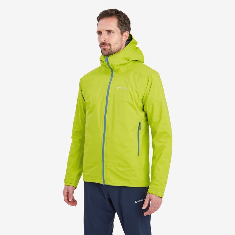 Green Montane Phase Lite Men's Waterproof Jackets | VZZ5531DU