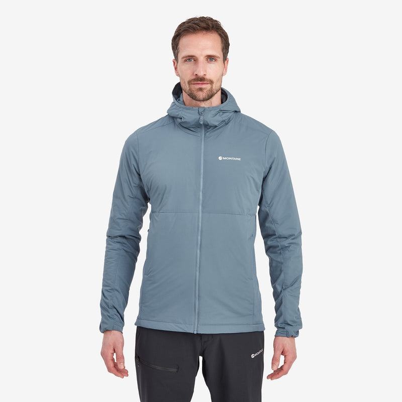 Grey Blue Montane Fireball Lite Hooded Men's Insulated Jackets | BQF4650DC