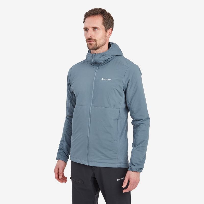 Grey Blue Montane Fireball Lite Hooded Men's Insulated Jackets | BQF4650DC