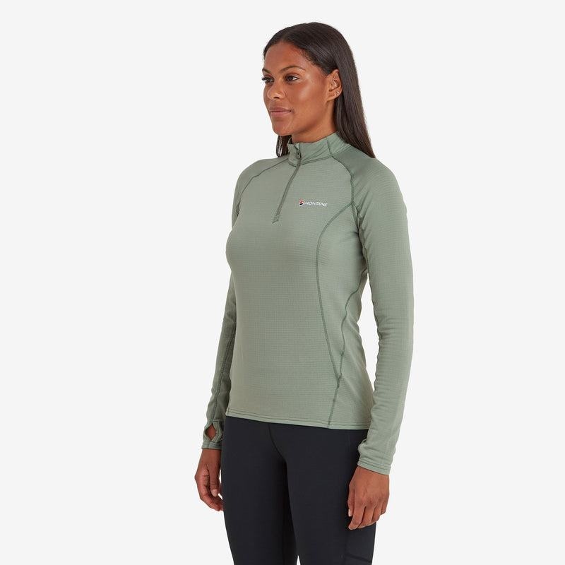 Grey Green Montane Allez Micro Pull-On Women's Fleece Jackets | ZHW2455LH