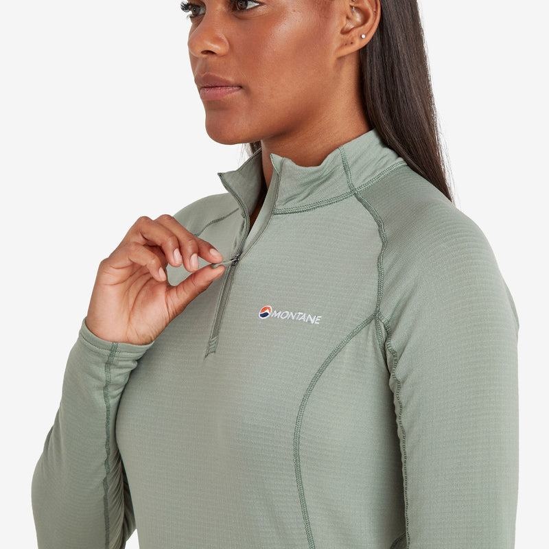 Grey Green Montane Allez Micro Pull-On Women's Fleece Jackets | ZHW2455LH