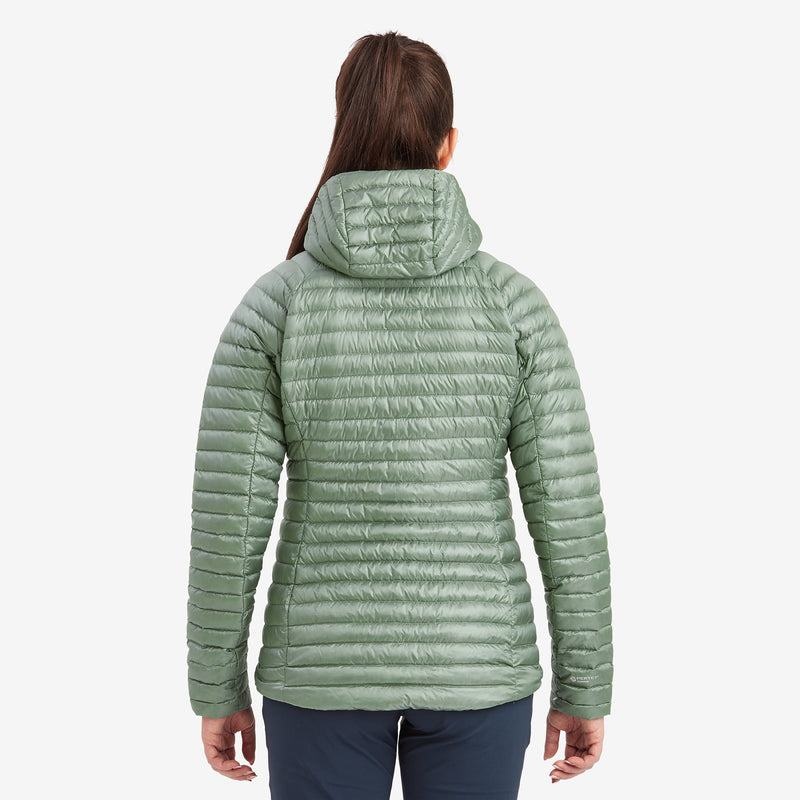 Grey Green Montane Anti-Freeze Lite Hooded Women's Down Jackets | MKR7436GE