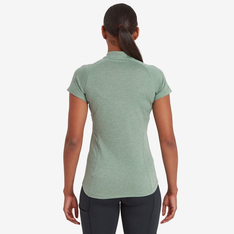 Grey Green Montane Dart Zip Women's T Shirts | OSM3714CQ