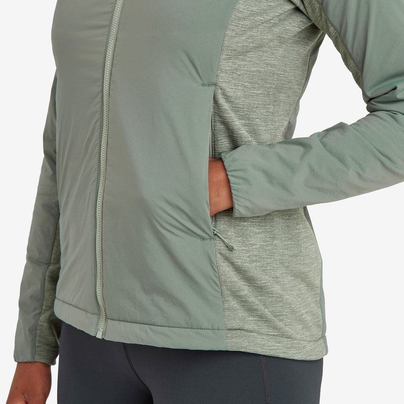 Grey Green Montane Fireball Lite Hooded Women's Insulated Jackets | MZG1075PL